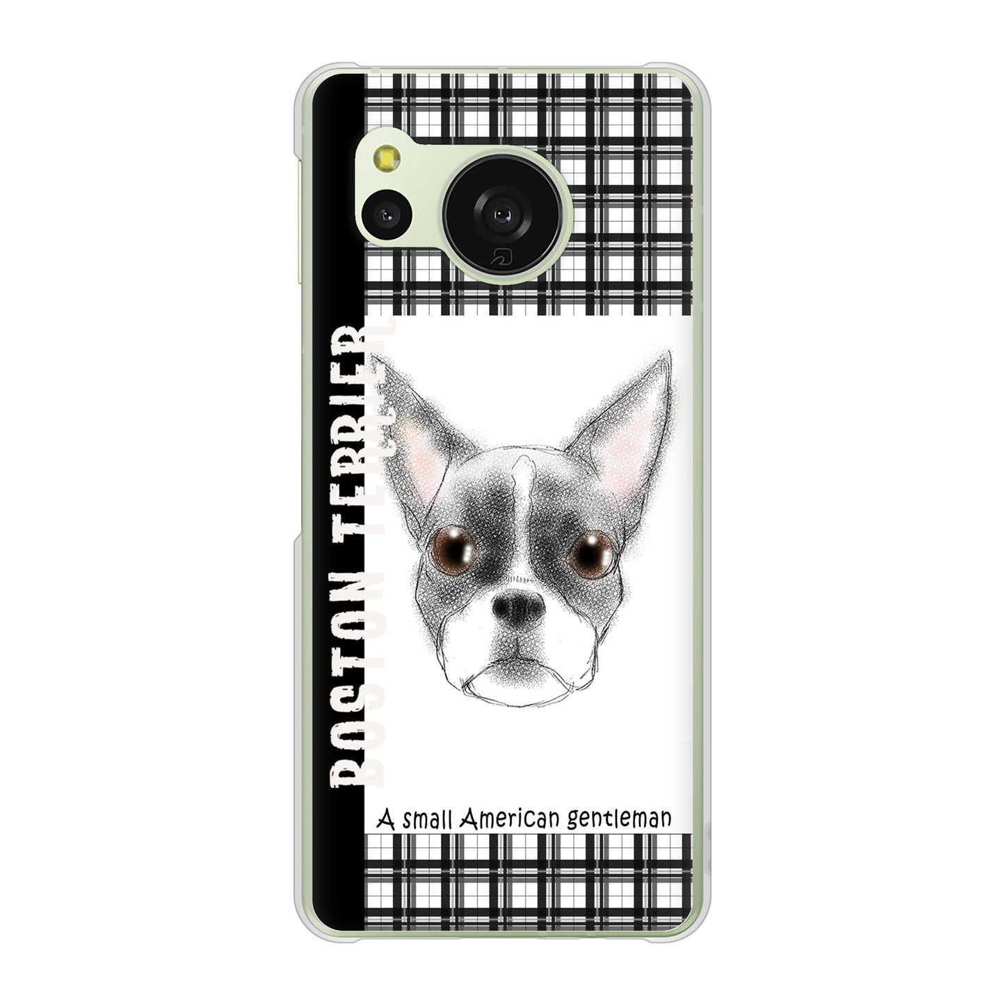 AQUOS sense8 SH-M26 高画質仕上げ 背面印刷 ハードケースボストンテリア