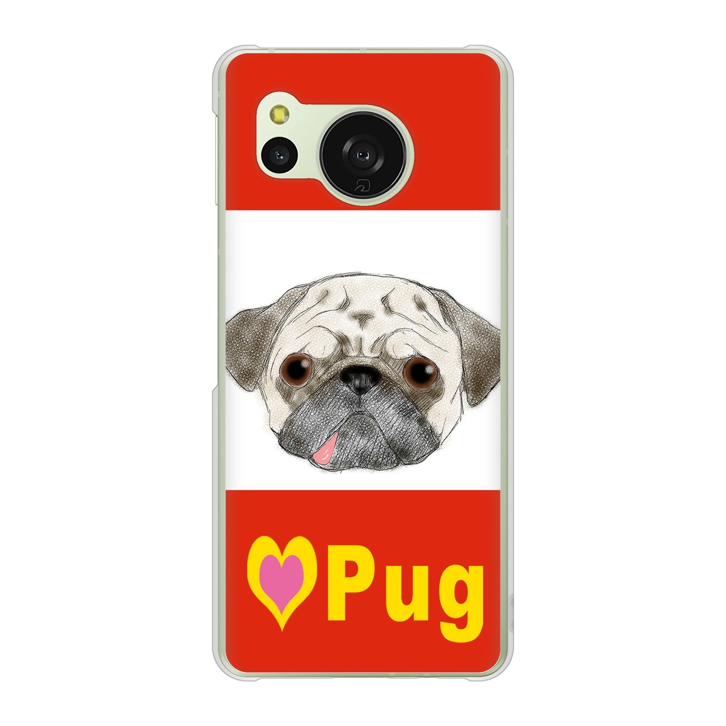 AQUOS sense8 SH-M26 高画質仕上げ 背面印刷 ハードケースパグ