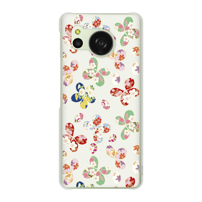 AQUOS sense8 SH-M26 高画質仕上げ 背面印刷 ハードケース和花柄