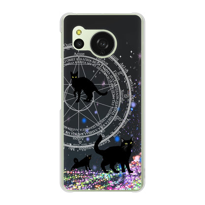 AQUOS sense8 SH-M26 高画質仕上げ 背面印刷 ハードケース魔法陣猫