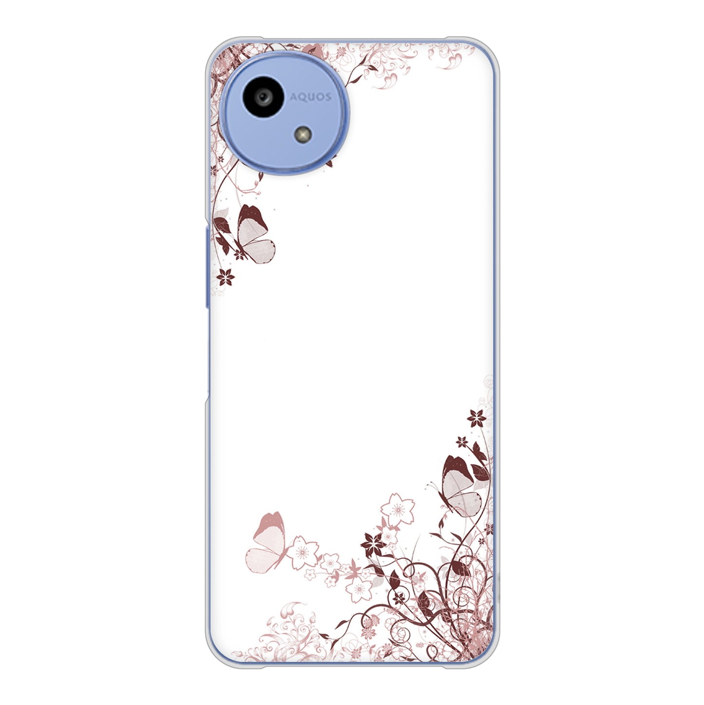 AQUOS wish5 SH-M32 高画質仕上げ 背面印刷 ハードケースバタフライ