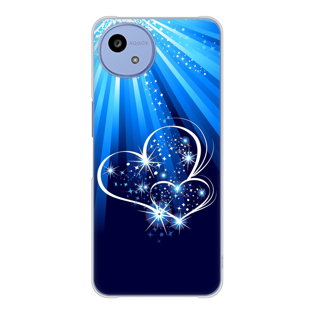 AQUOS wish5 SH-M32 高画質仕上げ 背面印刷 ハードケースきらめきハート