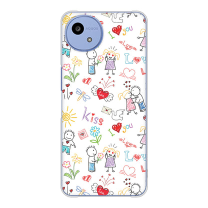 AQUOS wish5 SH-M32 高画質仕上げ 背面印刷 ハードケースカップル＆ファミリー