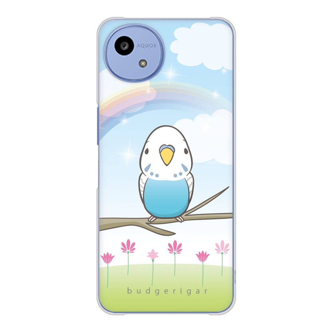 AQUOS wish5 SH-M32 高画質仕上げ 背面印刷 ハードケースセキセイインコ