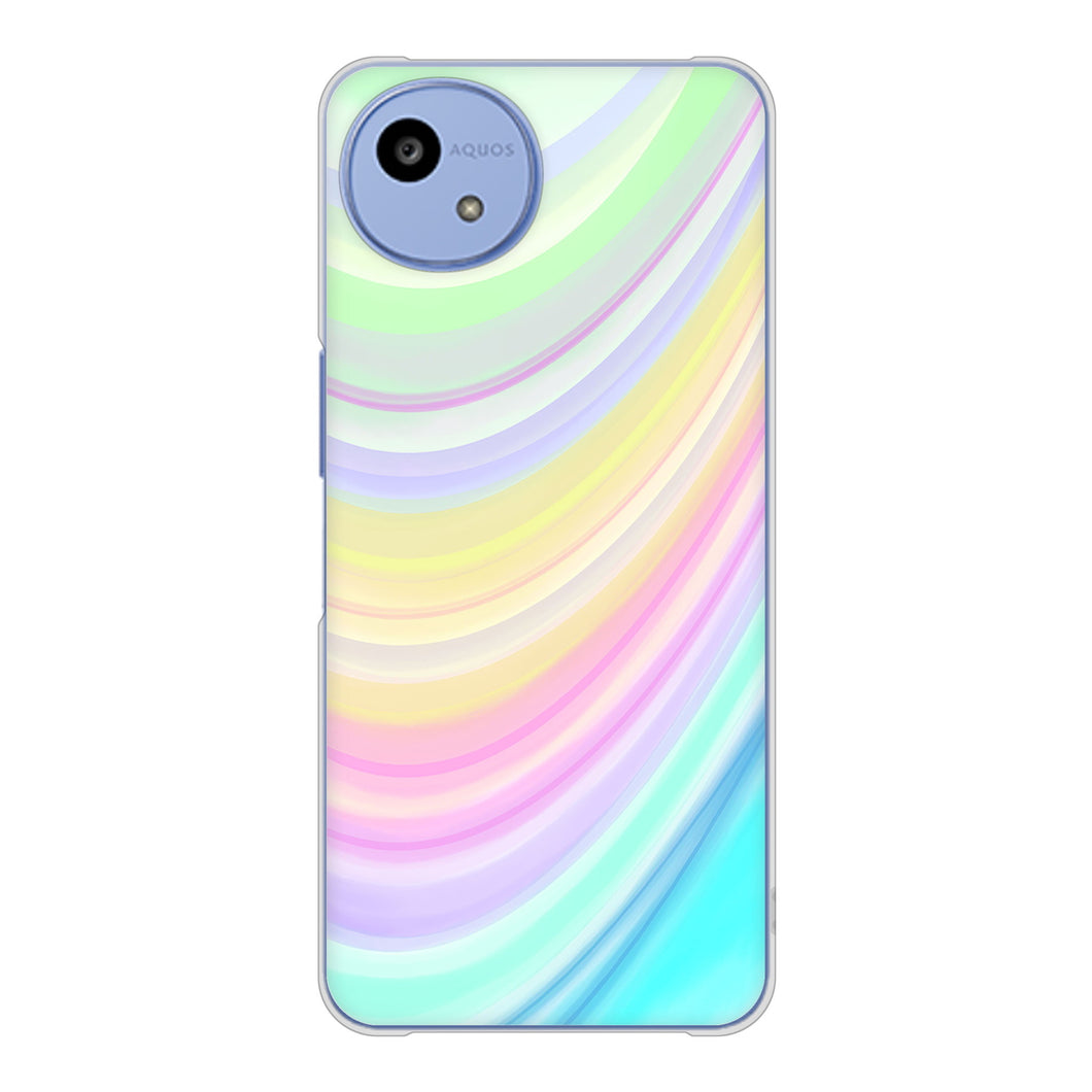 AQUOS wish5 SH-M32 高画質仕上げ 背面印刷 ハードケースレインボー