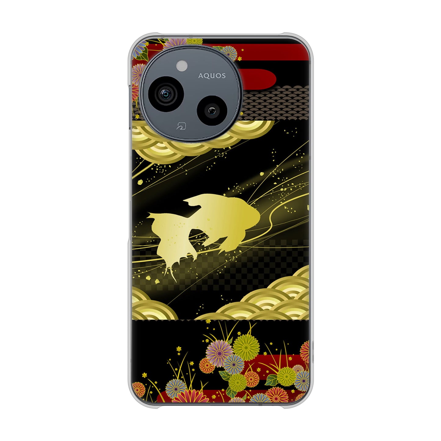 AQUOS sense10 SH-M33 高画質仕上げ 背面印刷 ハードケース 【174 天の川の金魚】