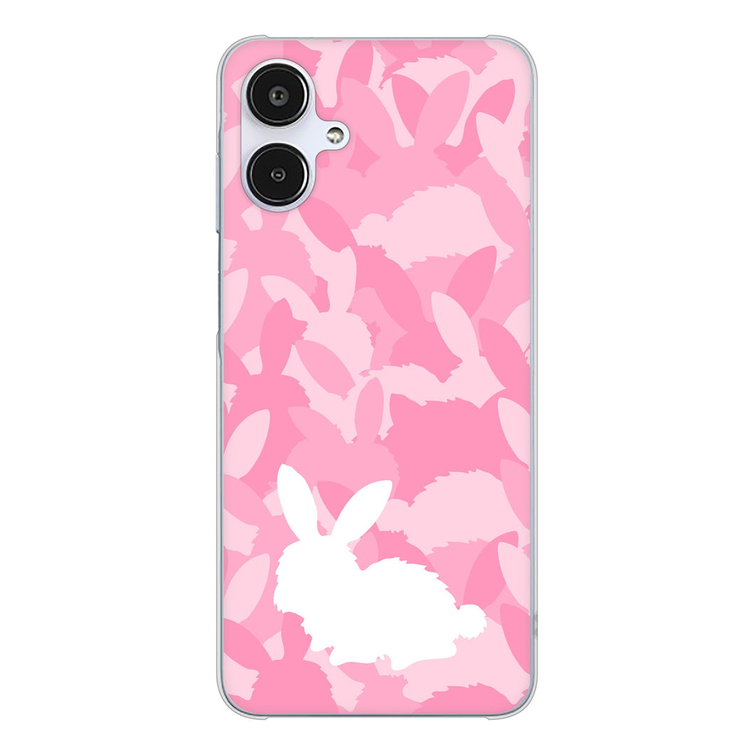 Galaxy A25 5G SM-A253Z SoftBank 高画質仕上げ 背面印刷 ハードケースむかいあぐる うさぎ迷彩風