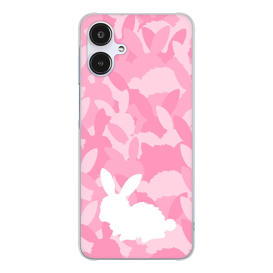 Galaxy A25 5G SM-A253Z SoftBank 高画質仕上げ 背面印刷 ハードケースむかいあぐる うさぎ迷彩風