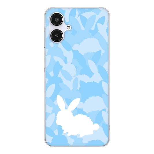 Galaxy A25 5G SM-A253Z SoftBank 高画質仕上げ 背面印刷 ハードケースむかいあぐる うさぎ迷彩風