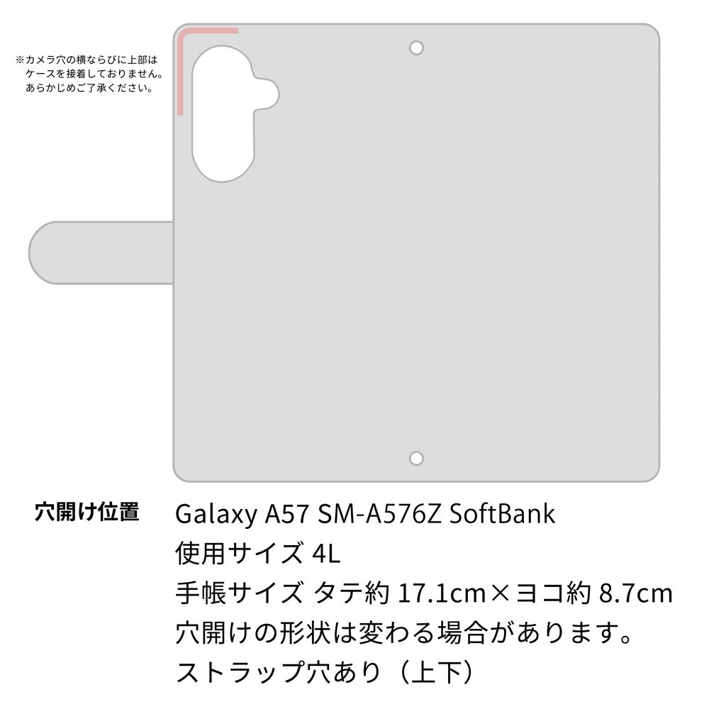 Galaxy A57 SM-A576Z SoftBank 姫路レザー シュリンクレザー コインケース付き スマホケース 手帳型 本革 サイドマグネット スマホショルダー