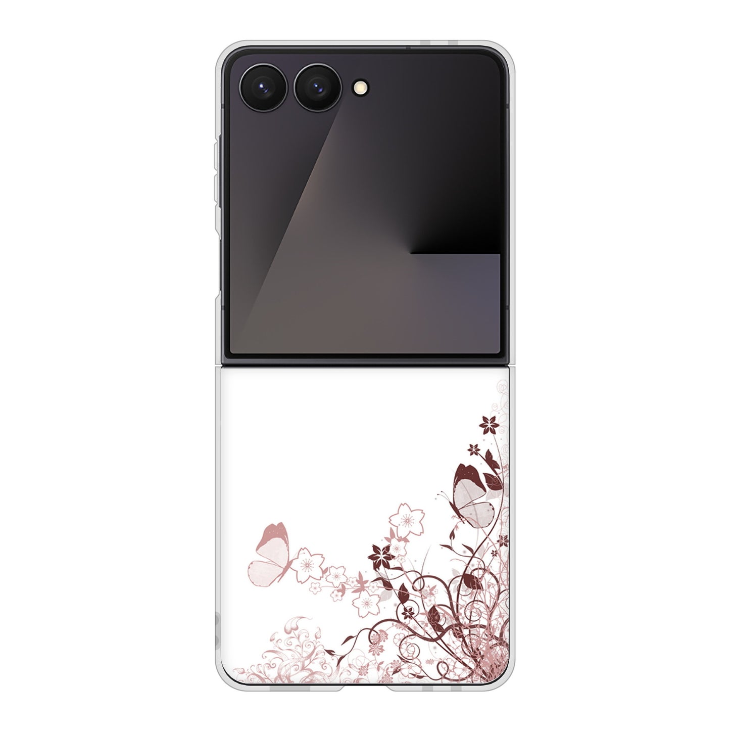 Galaxy Z Flip7 SM-F766Z SoftBank 高画質仕上げ 背面印刷 ハードケースバタフライ