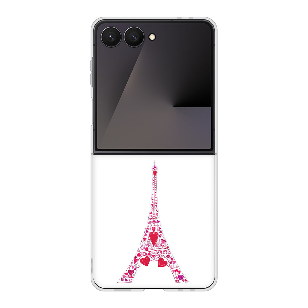 Galaxy Z Flip7 SM-F766Z SoftBank 高画質仕上げ 背面印刷 ハードケースLOVE フランス