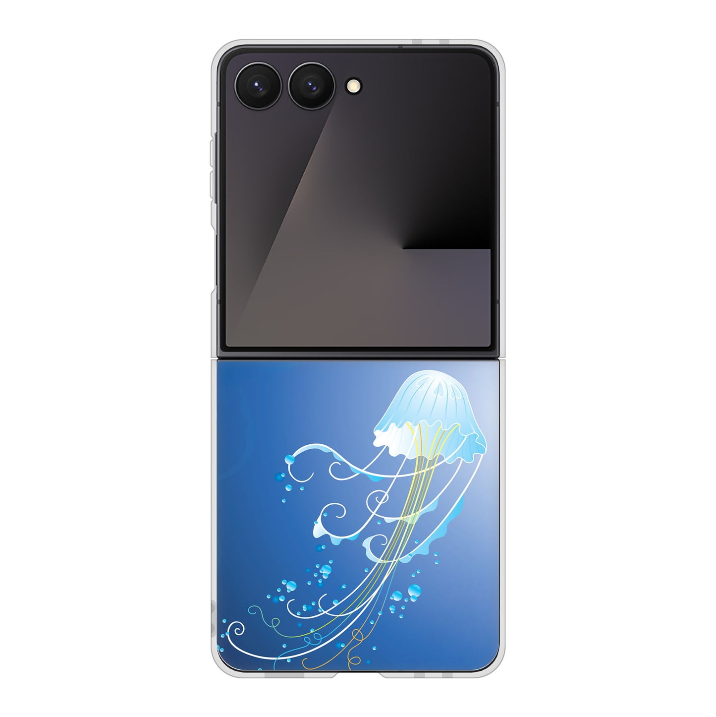Galaxy Z Flip7 SM-F766Z SoftBank 高画質仕上げ 背面印刷 ハードケース 【362 ジェリーフィシュ】