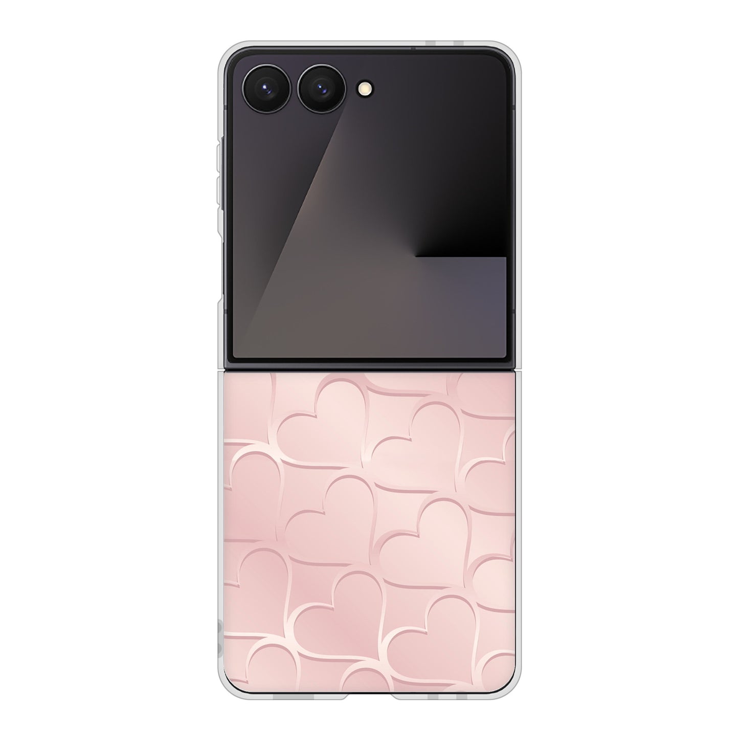 Galaxy Z Flip7 SM-F766Z SoftBank 高画質仕上げ 背面印刷 ハードケースかくれハート