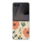 Galaxy Z Flip7 SM-F766Z SoftBank 高画質仕上げ 背面印刷 ハードケース北欧風花柄