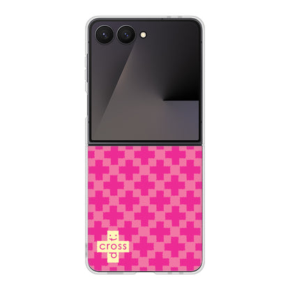 Galaxy Z Flip7 SM-F766Z SoftBank 高画質仕上げ 背面印刷 ハードケースクロスドット