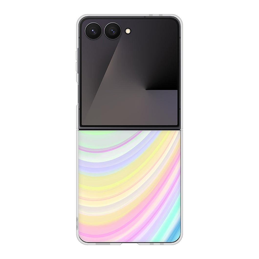 Galaxy Z Flip7 SM-F766Z SoftBank 高画質仕上げ 背面印刷 ハードケースレインボー