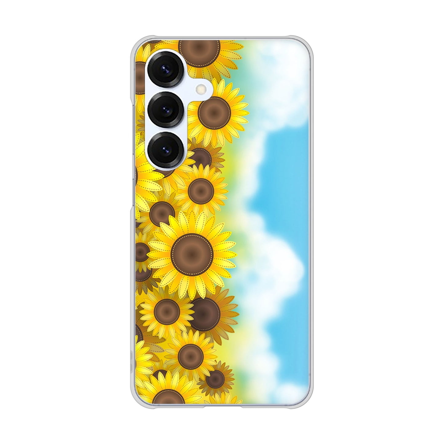 Galaxy S25 SM-S931Z SoftBank 高画質仕上げ 背面印刷 ハードケース 【148 ひまわり畑】