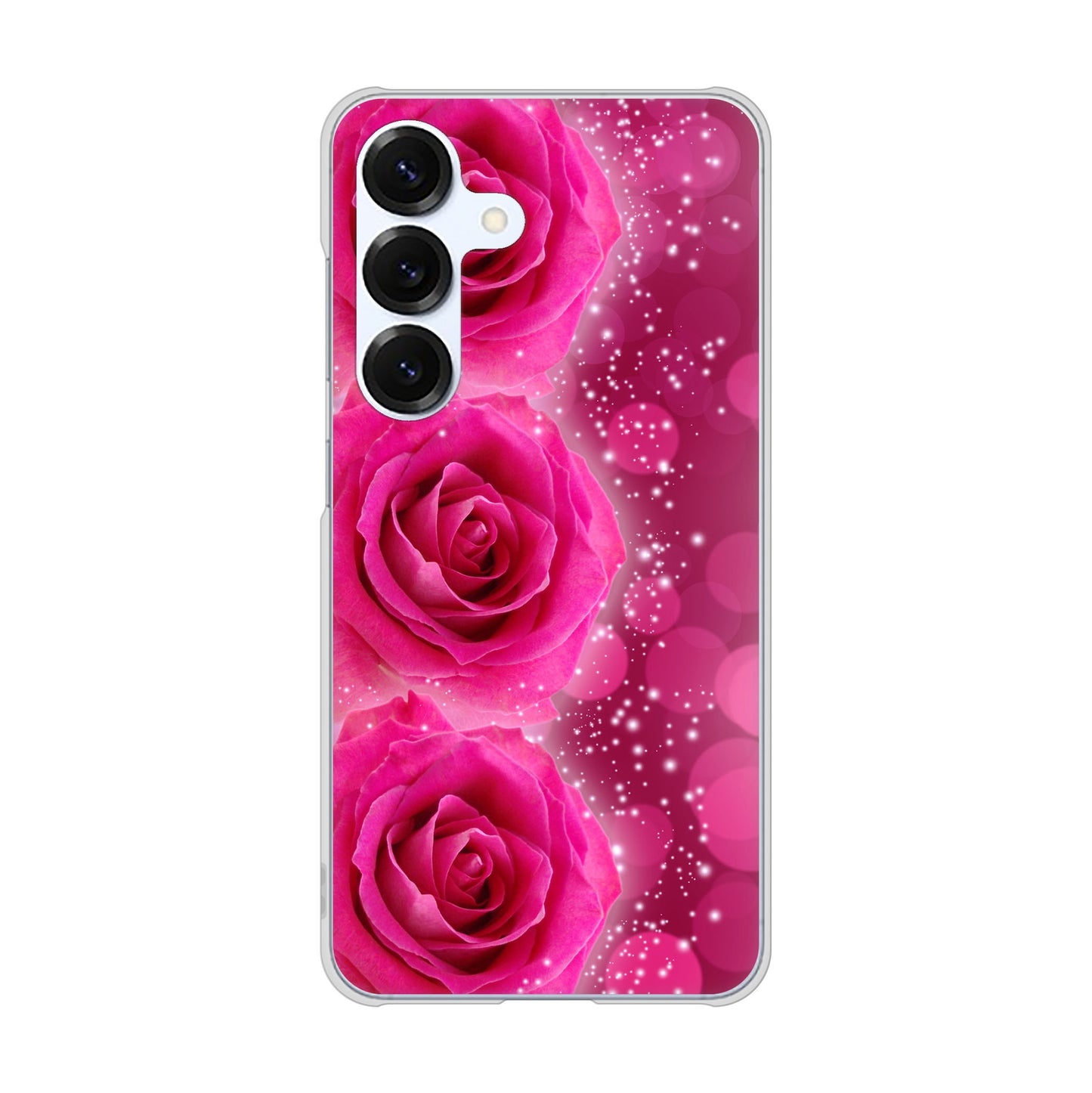 Galaxy S25 SM-S931Z SoftBank 高画質仕上げ 背面印刷 ハードケース 【VA815 3連のバラ】