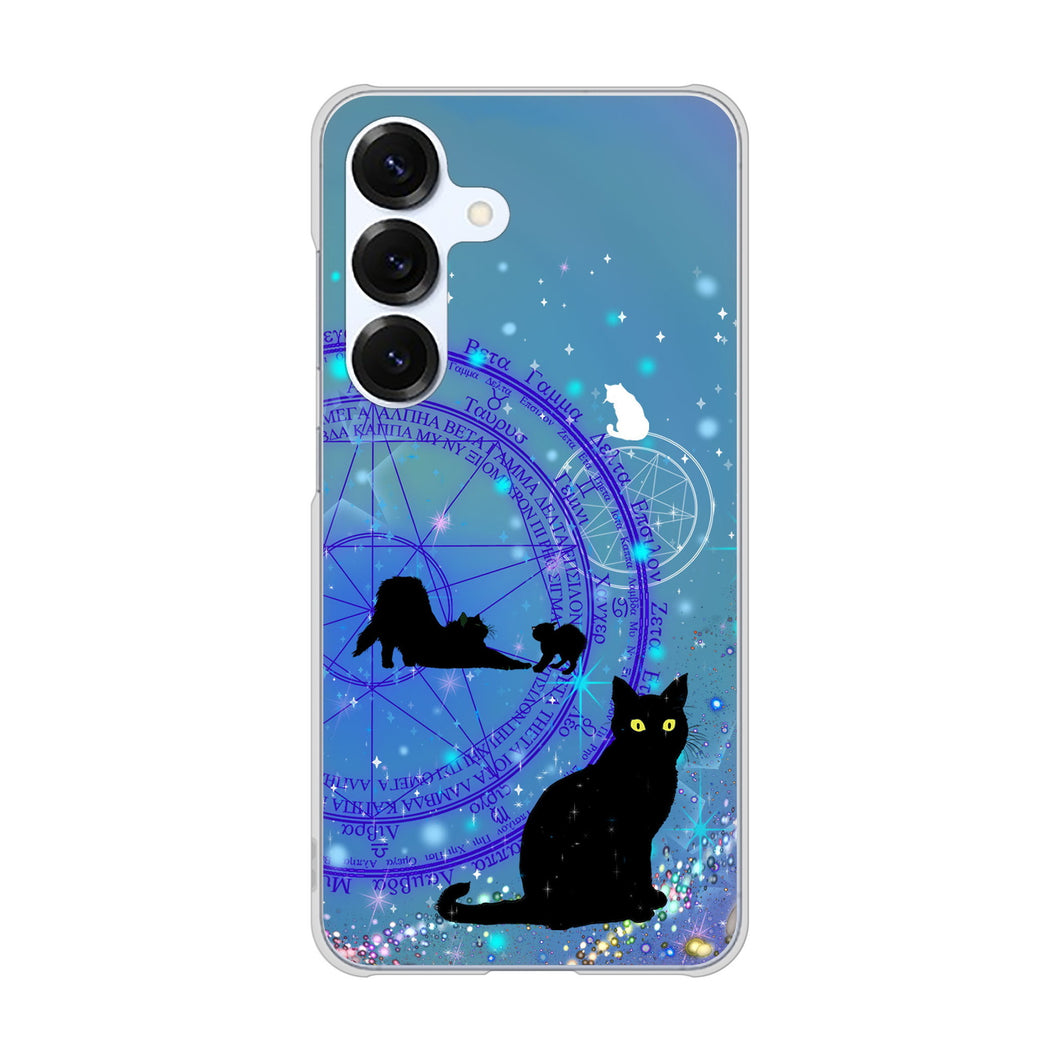 Galaxy S25 SM-S931Z SoftBank 高画質仕上げ 背面印刷 ハードケース魔法陣猫