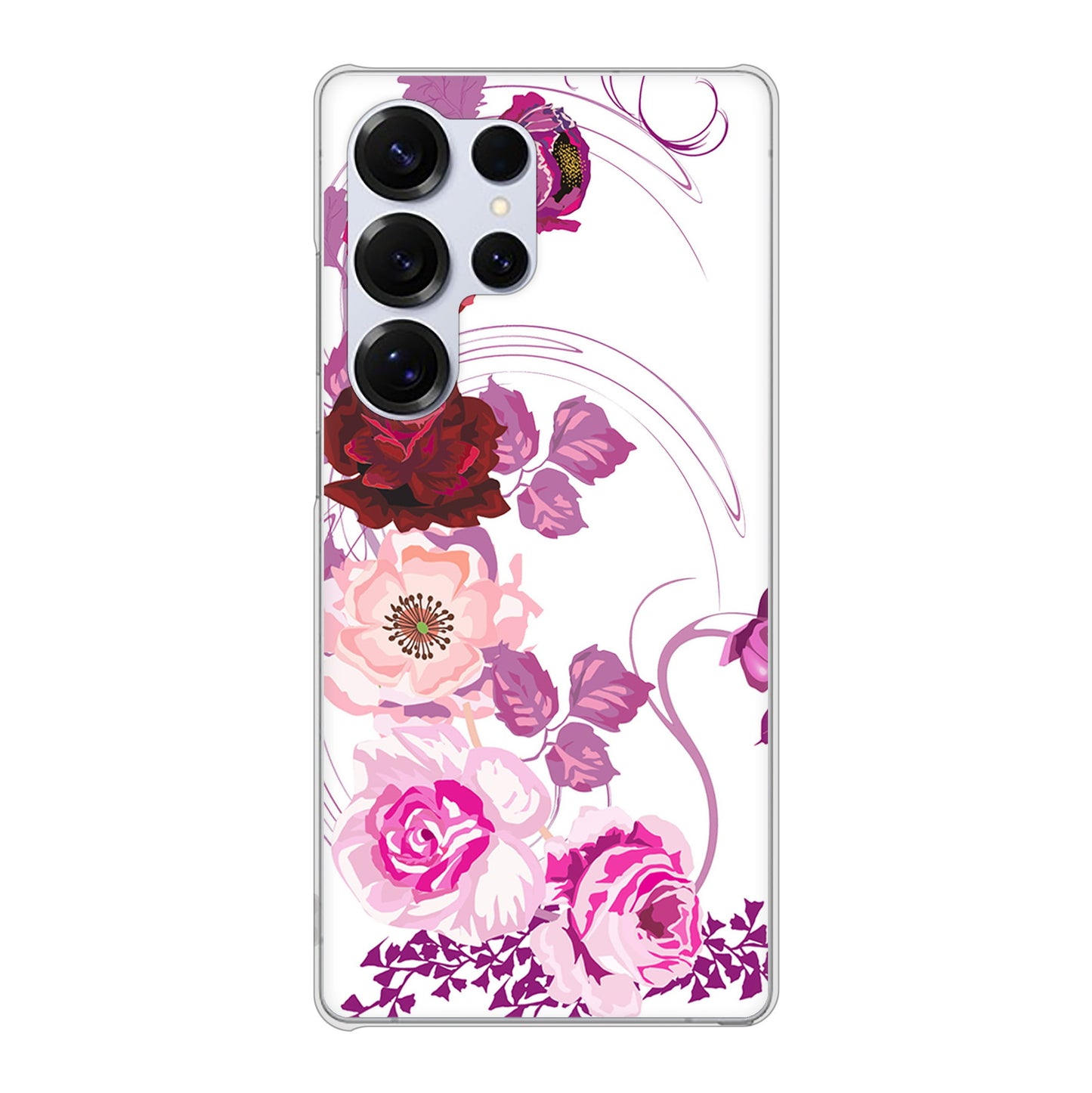Galaxy S25 Ultra SM-S938Z SoftBank 高画質仕上げ 背面印刷 ハードケースロマンチックなバラ