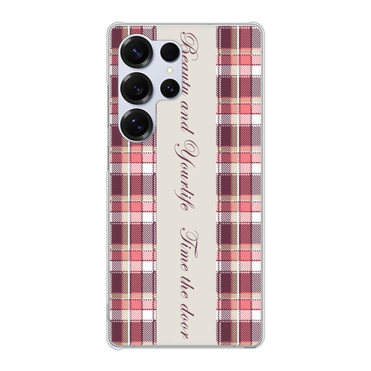 Galaxy S25 Ultra SM-S938Z SoftBank 高画質仕上げ 背面印刷 ハードケースピンクチェック
