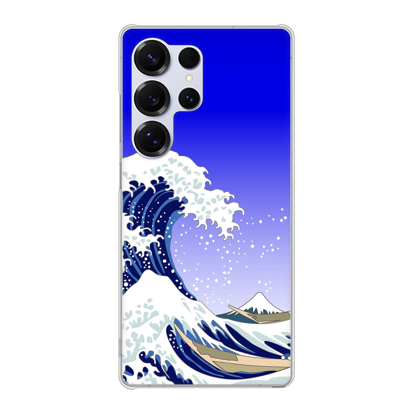 Galaxy S25 Ultra SM-S938Z SoftBank 高画質仕上げ 背面印刷 ハードケース 【625 波に富士】