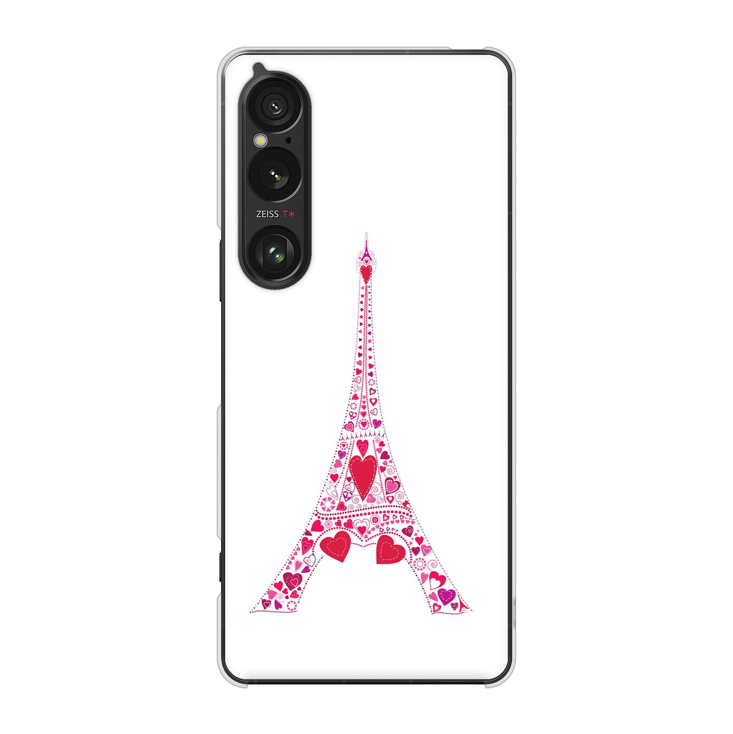 Xperia 1 VI SO-51E docomo 高画質仕上げ 背面印刷 ハードケースLOVE フランス