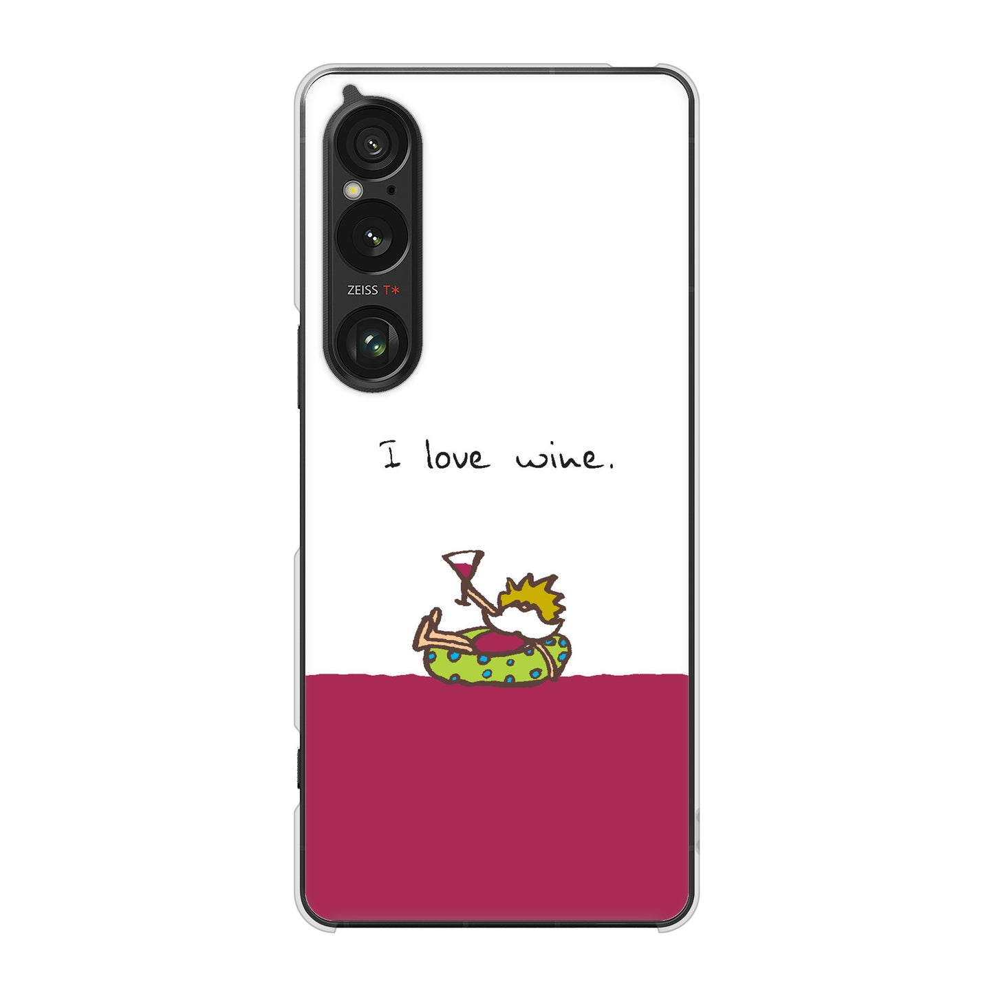 Xperia 1 VI SO-51E docomo 高画質仕上げ 背面印刷 ハードケース 【IA811 ワインの神様】