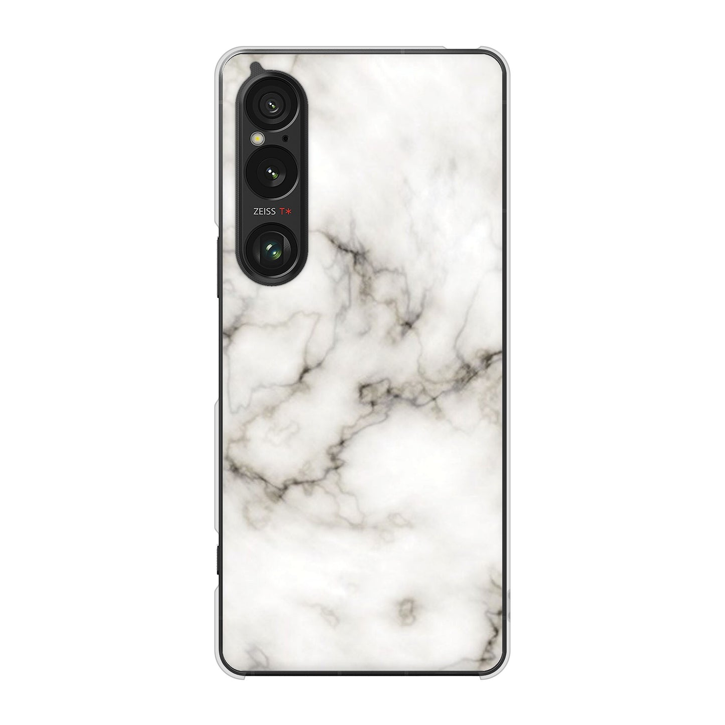 Xperia 1 VI SO-51E docomo 高画質仕上げ 背面印刷 ハードケース大理石BK