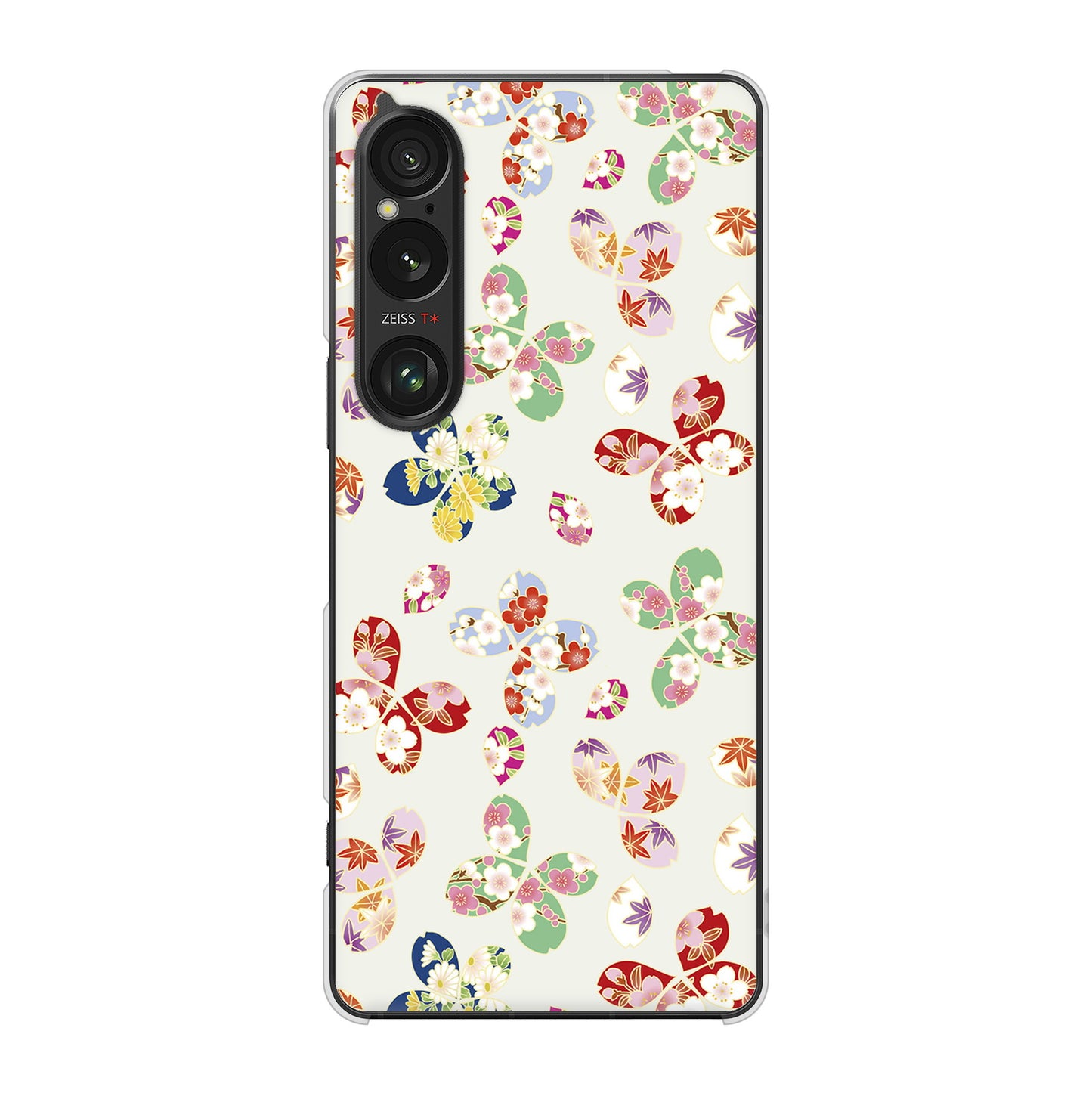 Xperia 1 VI SO-51E docomo 高画質仕上げ 背面印刷 ハードケース和花柄