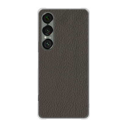 Xperia 1 VII SO-51F docomo 高画質仕上げ 背面印刷 ハードケースレザー風