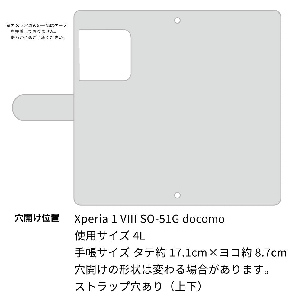 Xperia 1 VIII SO-51G docomo 姫路レザー シュリンクレザー コインケース付き スマホケース 手帳型 本革 サイドマグネット スマホショルダー