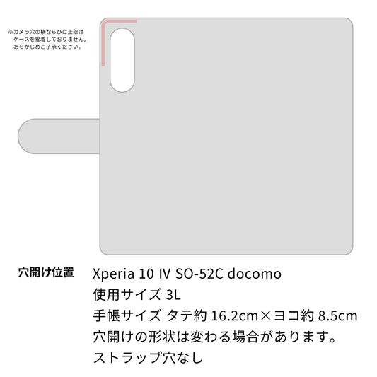 Xperia 10 IV SO-52C docomo ビニール素材のスケルトン手帳型ケース　クリア