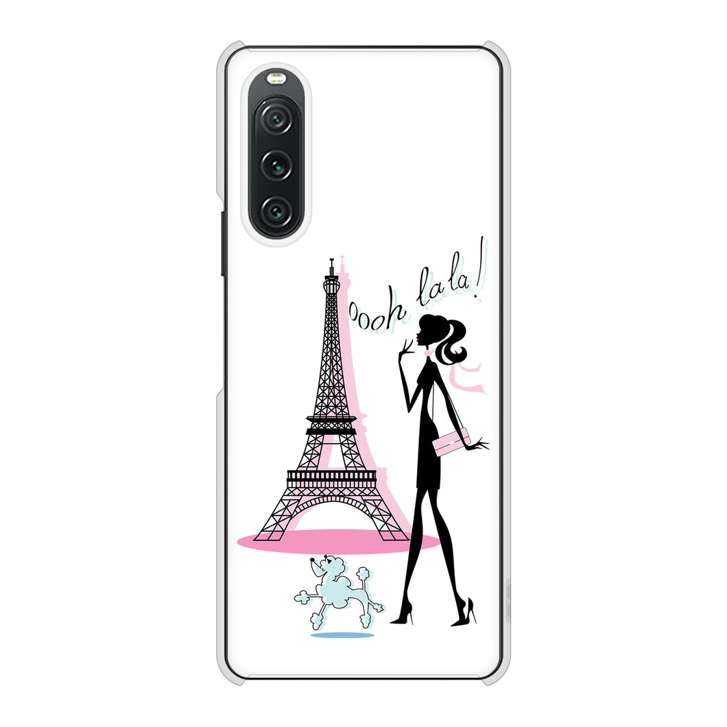 Xperia 10 V SO-52D docomo 高画質仕上げ 背面印刷 ハードケースLOVE フランス