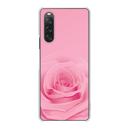 Xperia 10 V SO-52D docomo 高画質仕上げ 背面印刷 ハードケースバラ