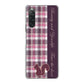 Xperia 10 V SO-52D docomo 高画質仕上げ 背面印刷 ハードケースピンクチェック