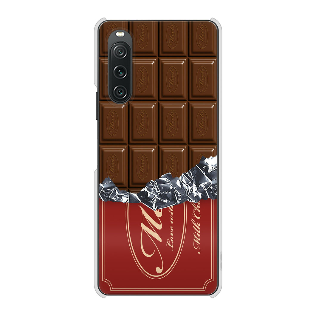 Xperia 10 V SO-52D docomo 高画質仕上げ 背面印刷 ハードケース板チョコ
