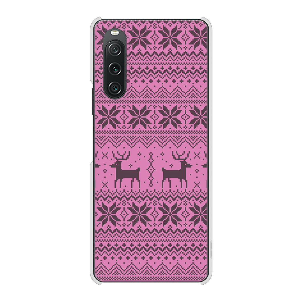 Xperia 10 V SO-52D docomo 高画質仕上げ 背面印刷 ハードケースクリスマス