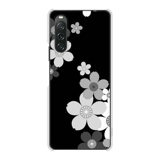 Xperia 10 V SO-52D docomo 高画質仕上げ 背面印刷 ハードケース 【1334 桜のフレーム】