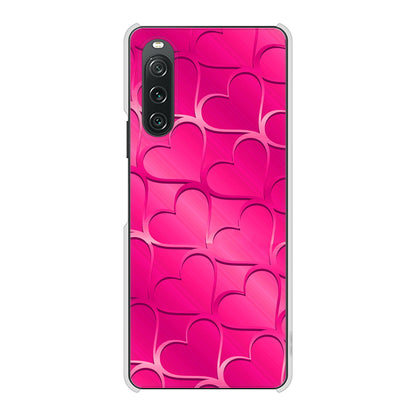 Xperia 10 V SO-52D docomo 高画質仕上げ 背面印刷 ハードケースかくれハート