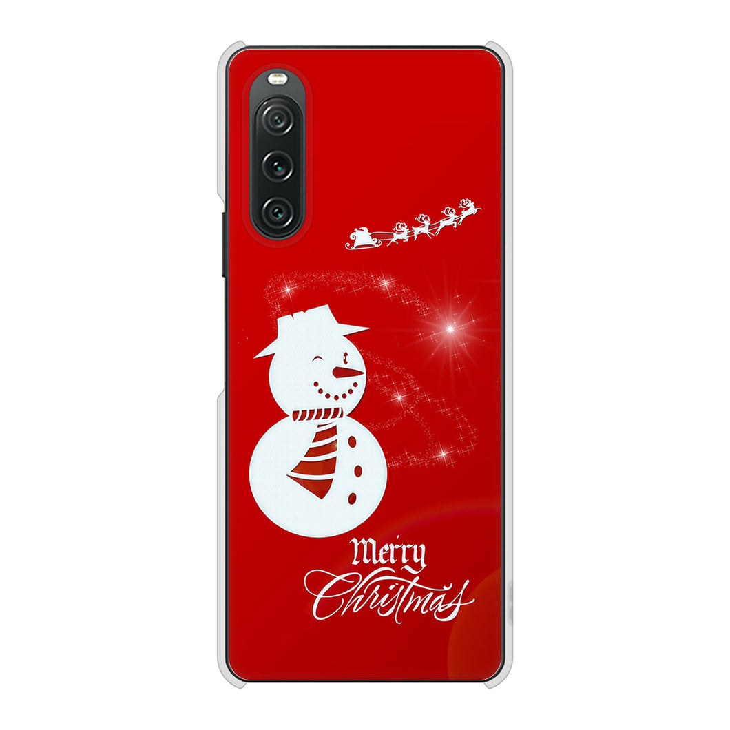 Xperia 10 V SO-52D docomo 高画質仕上げ 背面印刷 ハードケースクリスマス