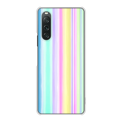 Xperia 10 V SO-52D docomo 高画質仕上げ 背面印刷 ハードケースレインボー