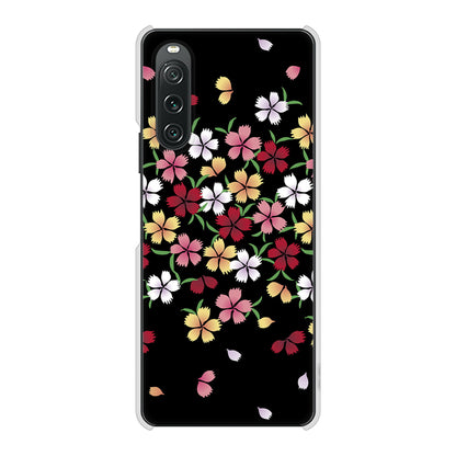 Xperia 10 V SO-52D docomo 高画質仕上げ 背面印刷 ハードケース和花柄