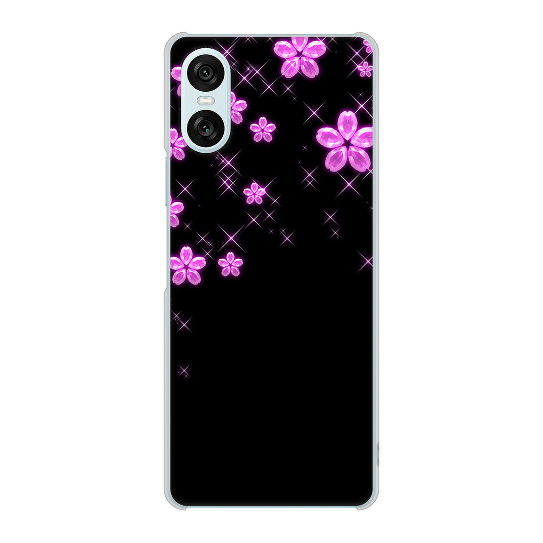 Xperia 10 VI SO-52E docomo 高画質仕上げ 背面印刷 ハードケース 【019 桜クリスタル】