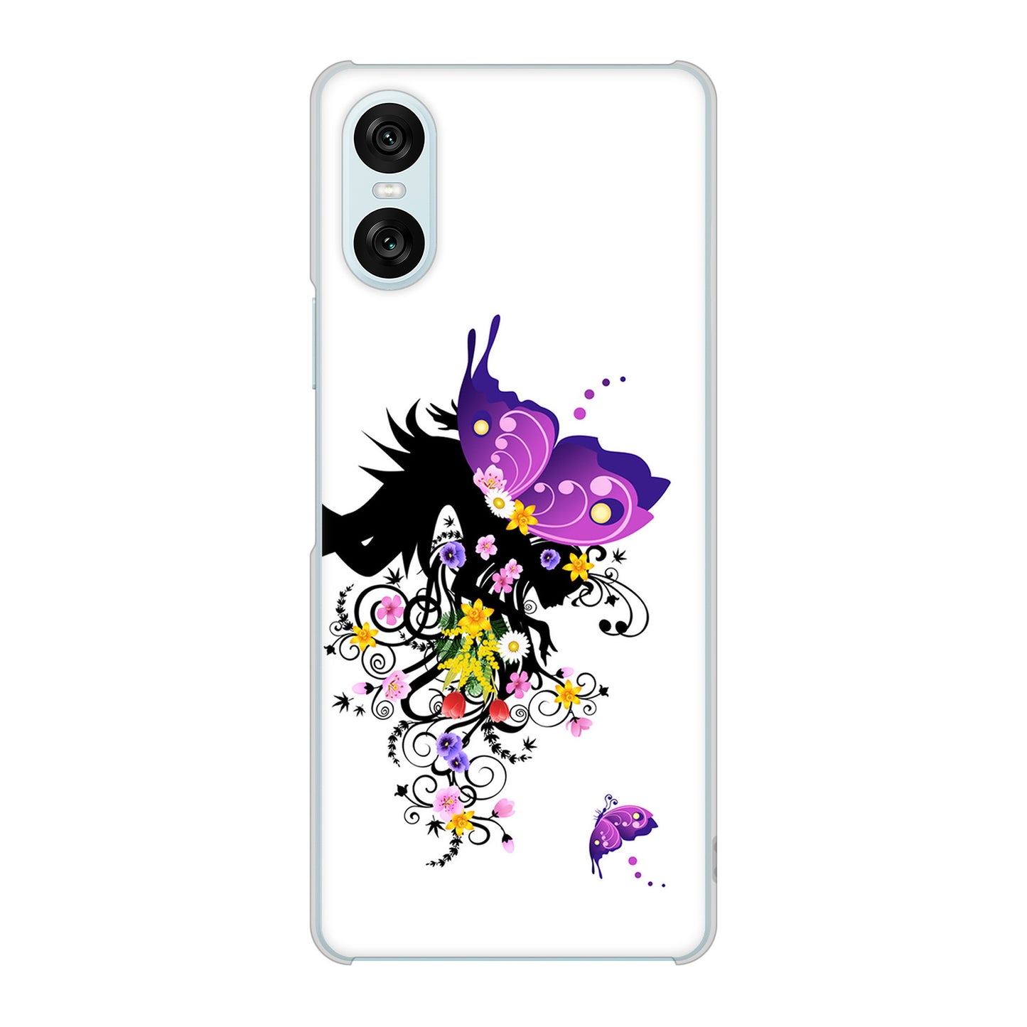 Xperia 10 VI SO-52E docomo 高画質仕上げ 背面印刷 ハードケースバタフライ