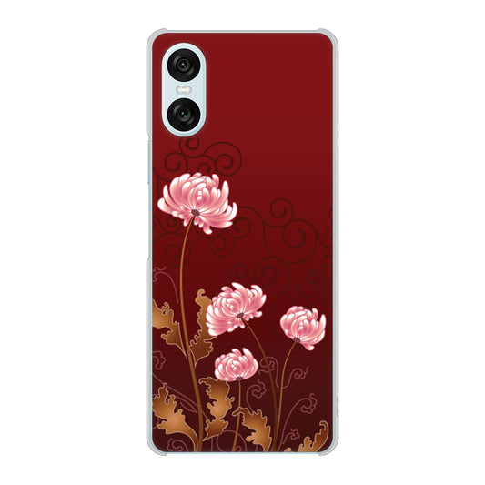 Xperia 10 VI SO-52E docomo 高画質仕上げ 背面印刷 ハードケース 【375 優美な菊】