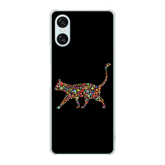 Xperia 10 VI SO-52E docomo 高画質仕上げ 背面印刷 ハードケース 【406 カラフルキャット】