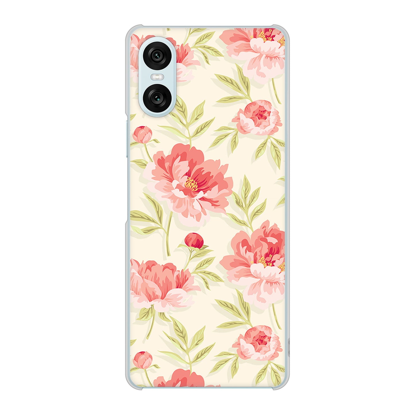 Xperia 10 VI SO-52E docomo 高画質仕上げ 背面印刷 ハードケース北欧の小花