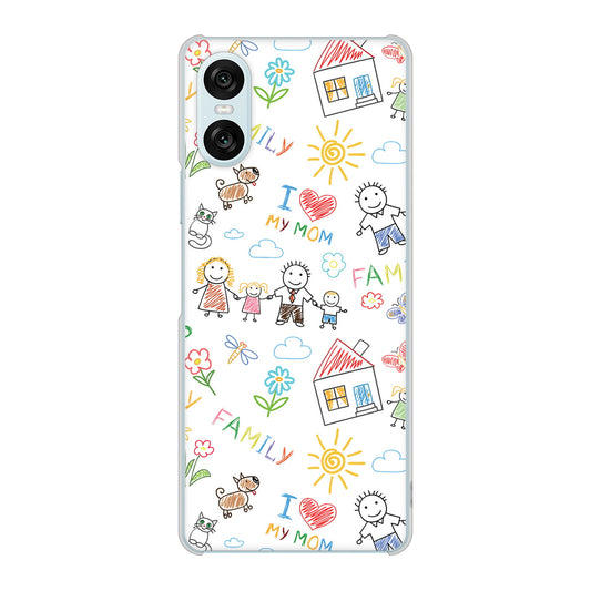 Xperia 10 VI SO-52E docomo 高画質仕上げ 背面印刷 ハードケースカップル＆ファミリー